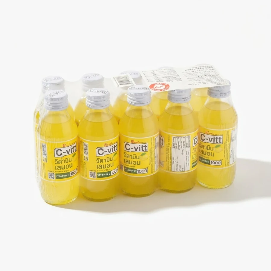 ซี-วิท เครื่องดื่มวิตามินซี กลิ่นเลมอน 140 มล. (10 ชิ้น)
